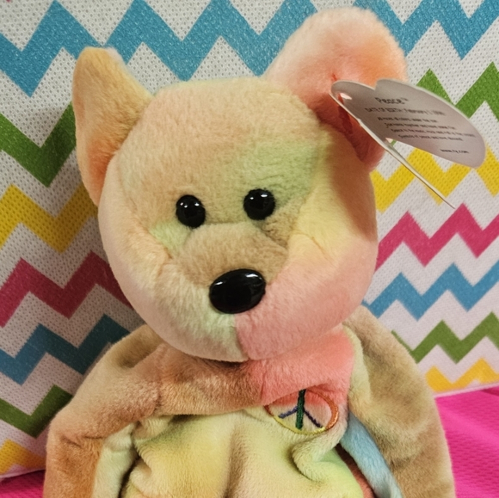 Original Beanie baby Peace the Bear.